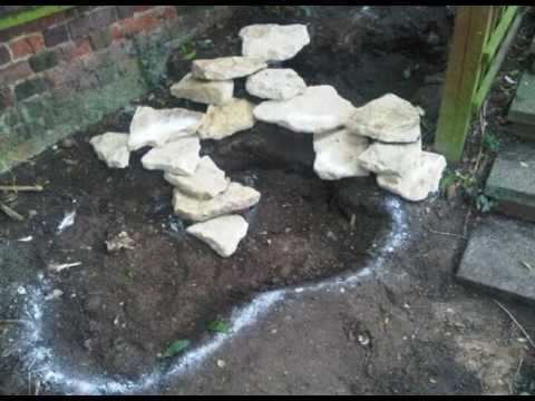 PT.1 - STEP by STEP Pics Building a Garden Waterfall ...