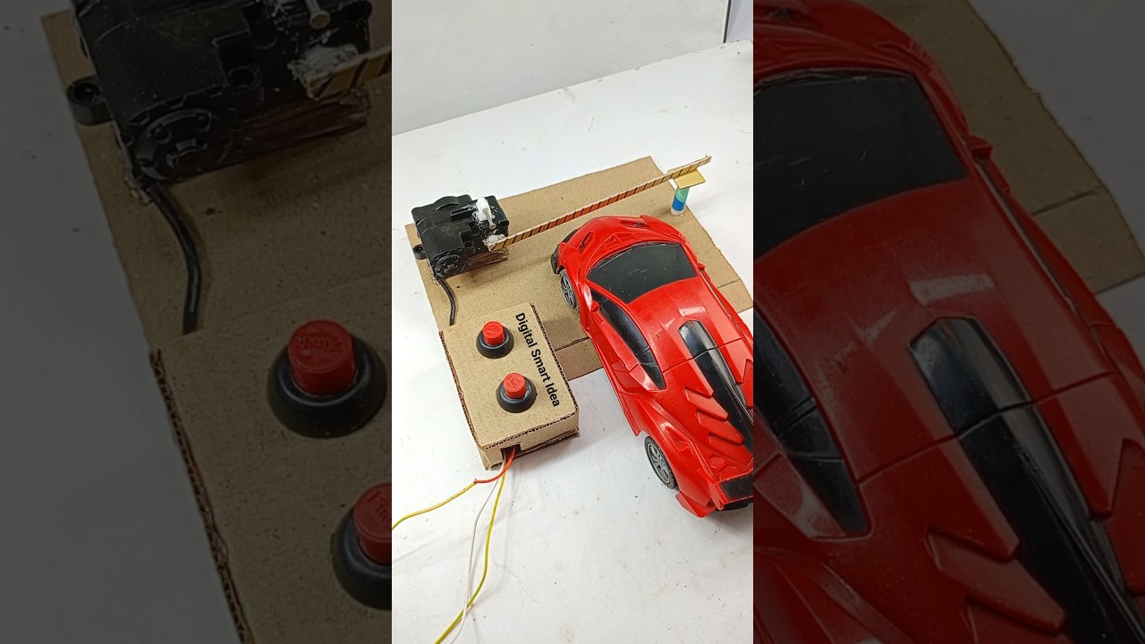 Electric Crossing Gate &bull; Dc Motor | #tech #shortvideo #dcmotorproject