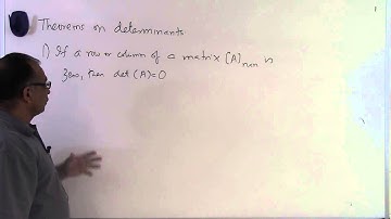 Chapter 04.04: Lesson: Theorems on Determinants: Part 1 of 4