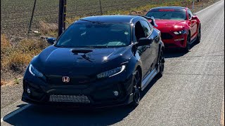 I raced @Camhill182  ! Tuned 2021 Honda Civic Type R vs  Stock 2020 Ford Mustang 5.0