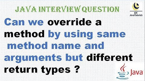 Can we override a method by using same method name and arguments but different return types in Java?