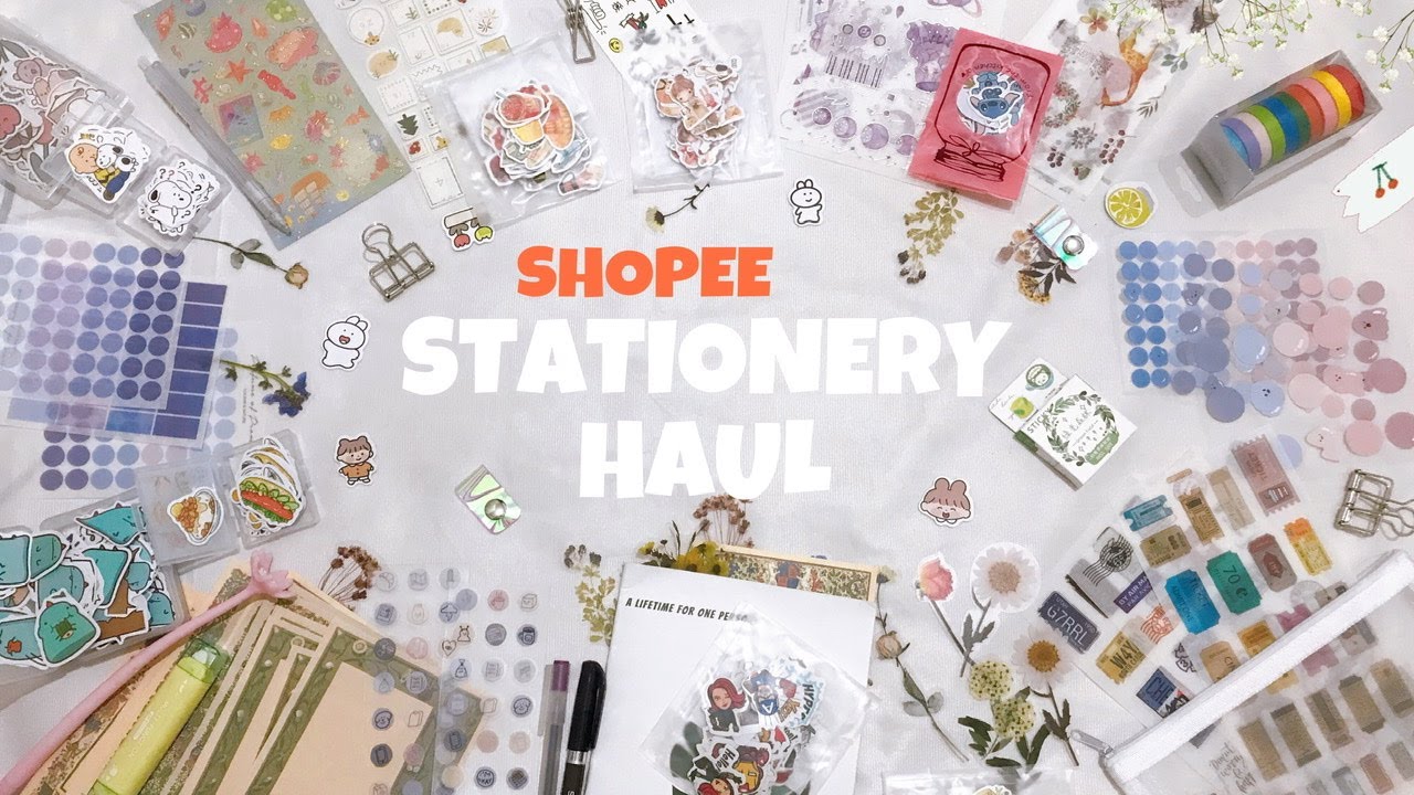 Shopee stationery haul - Mua đồ văn phòng phẩm 1K trên Shopee#haul1