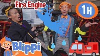 blippi meekah learn fire trucks vehicle shows live action
