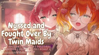 『 3DIOS | Maid RP ASMR 』ʚ ♡ ɞ Nursed and Fought over By Twin Maids ʚ ♡ ɞMassage | Personal Attention screenshot 2