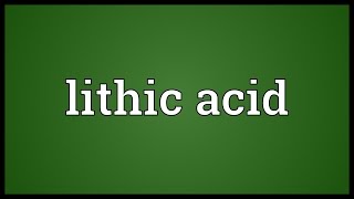 Lithic acid Meaning