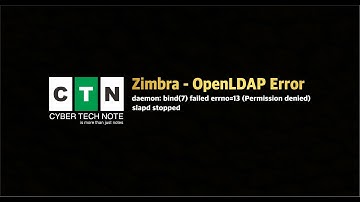 Zimbra OpenLDAP Errors - Errno=13 Permission denied