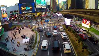 Timelapse Kuala Lumpur, Traffic intersection. 2018