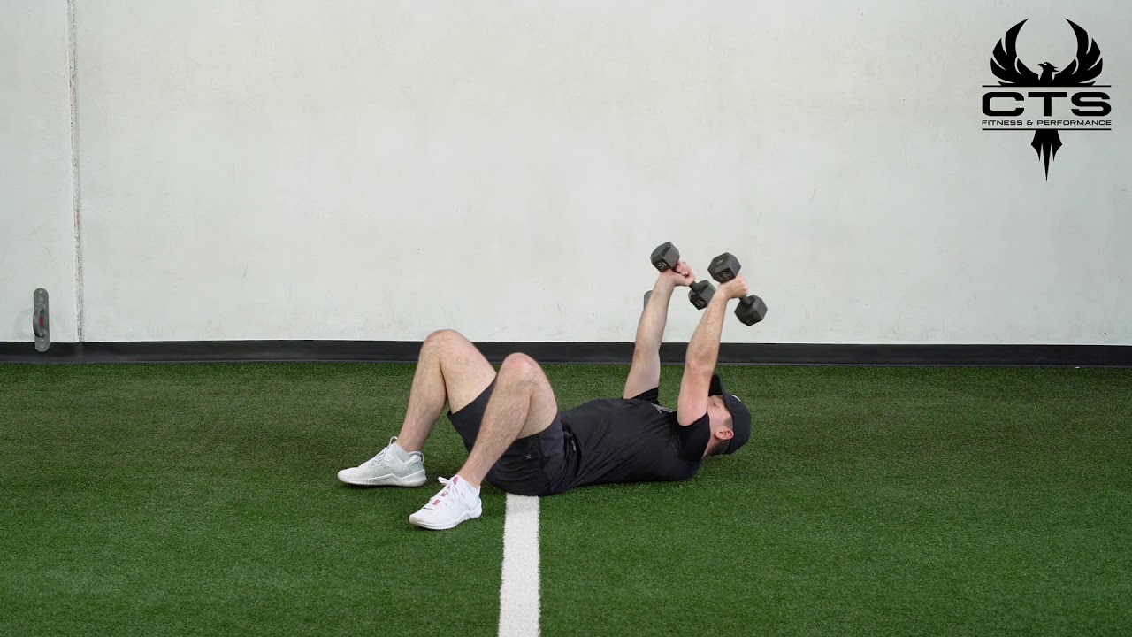 Lying Double Dumbbell Tricep Extension YouTube