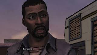 The walking dead - Lee tells Kenny he almost went to prison