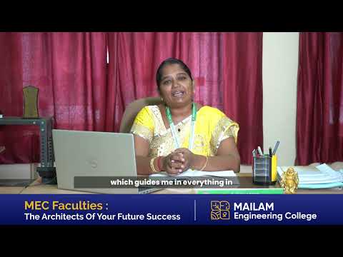 Insights from an Associate Professor at Mailam Engineering College | Ms. S. Subashini