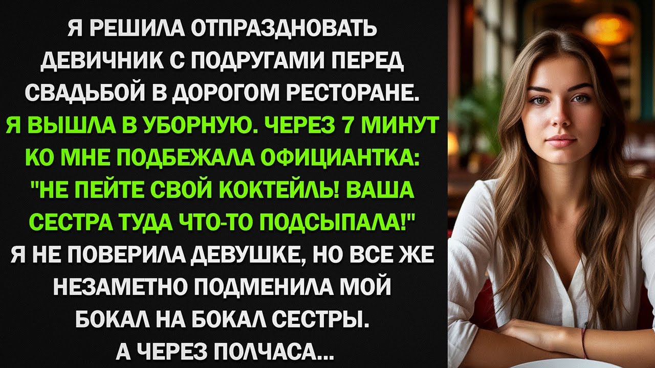 На моем девичнике сестра подсыпала мне что-то в бокал с коктейлем, а когда я поменяла наши бокалы...