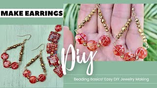 Make Your Own DIY Wire Wrapped Earrings. Beaded Jewelry Made Easy! Tips Tricks &amp; Beading Hacks!