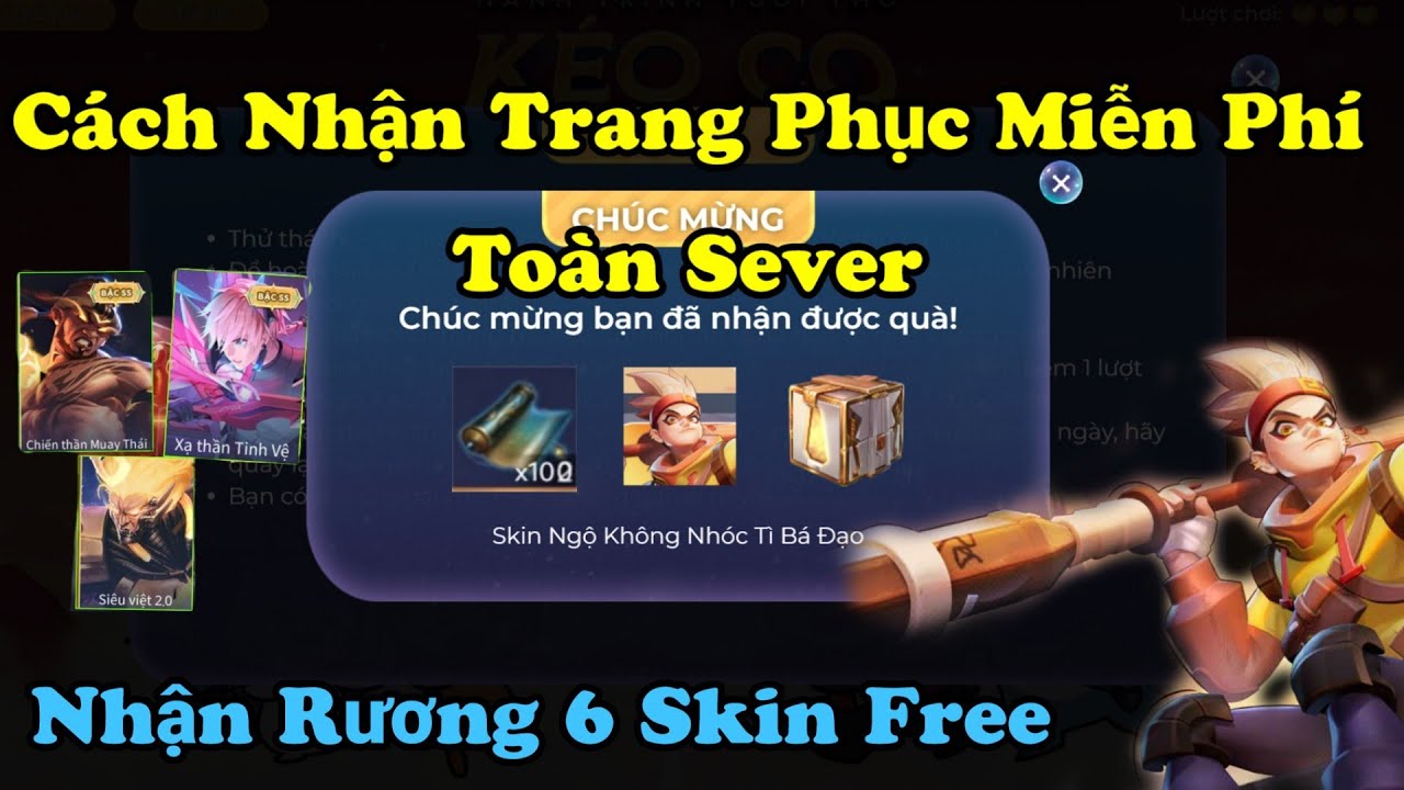 Cách Nhận Skin Ngộ Không Nhóc Tì Bá Đạo Và Rương 6 Skin Miễn Phí – Sự Kiện Mới Hành Trình Tuổi Thơ