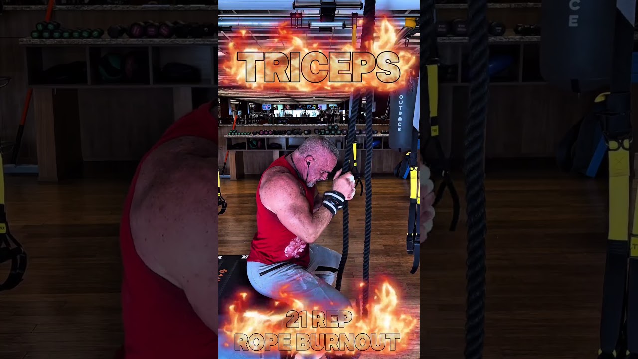 21 REP ROPE BURNOUT FOR TRICEPS #workout #pump #burning #motivation #triceps