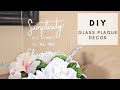 DIY Floral Glass Plaque Decor | Viral Tik Tok Art | Adriana Dossantos