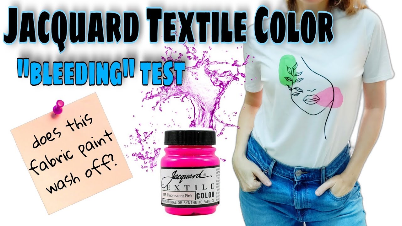 Do Jacquard Textile Colors wash off? Fabric paint bleeding test