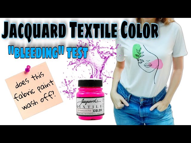 Do Jacquard Textile Colors wash off? Fabric paint bleeding test