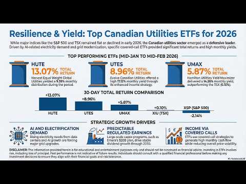 Why Canadian Utilities &amp; Pipeline ETFs: HUTE, UMAX, UTES Crushed the S&amp;P500/TSX in 2026's Turbulence
