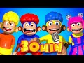 Monkey Puzzle! Cha-Cha, Chicky, Lya-Lya &amp; Boom-Boom Dance | Mega Compilation | D Billions Kids Songs