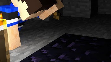 Minecraft animation: Mining Obsidian be Like: