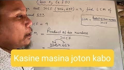 Class X. Exercise 1(c) LCM nibo maikai kaa