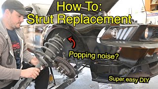 Rebuilding a Wrecked Mustang GT (2021) How to: (DIY) Strut Replacement