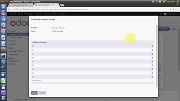 Serial number import in Odoo
