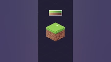 Isometric Pixel Art Grass Block #pixelart