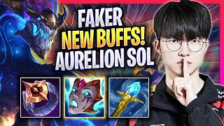 FAKER TRIES AURELION SOL WITH NEW BUFFS! - T1 Faker Plays Aurelion Sol MID vs Garen! | Season 2024