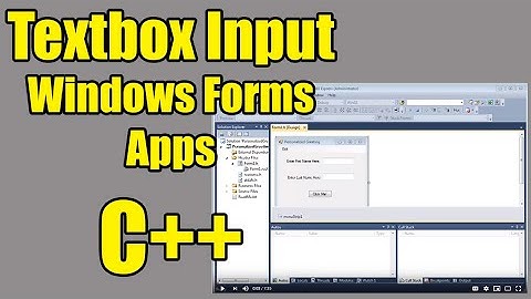 Textbox Input in Windows Forms Applications - C++