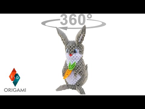 3D Origami - Rabbit - 360°