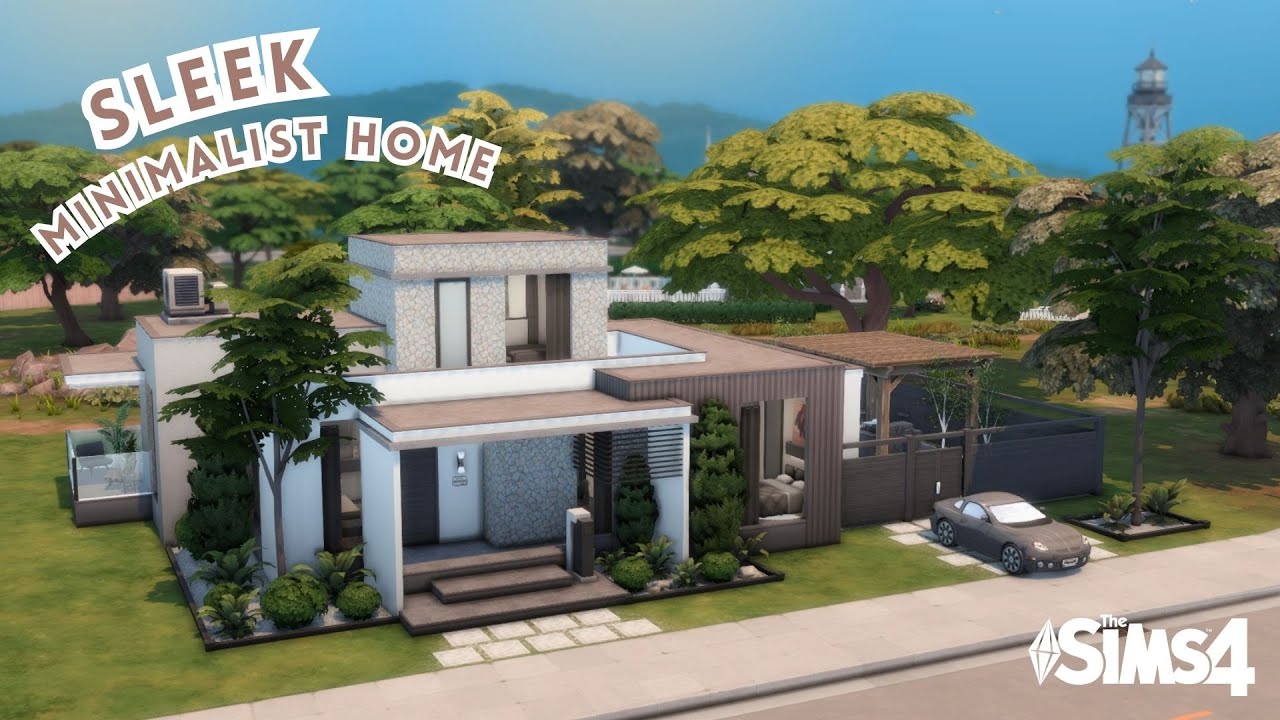 Sleek Minimalist Home | The Sims 4 Build | Relaxing Stop Motion | No CC ...
