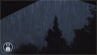 Night summer rain and thunderstorm on tent ⛈️ Sleep soundly with rain sounds in the lap of nature