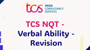 TCS NQT - Verbal Ability - Revision