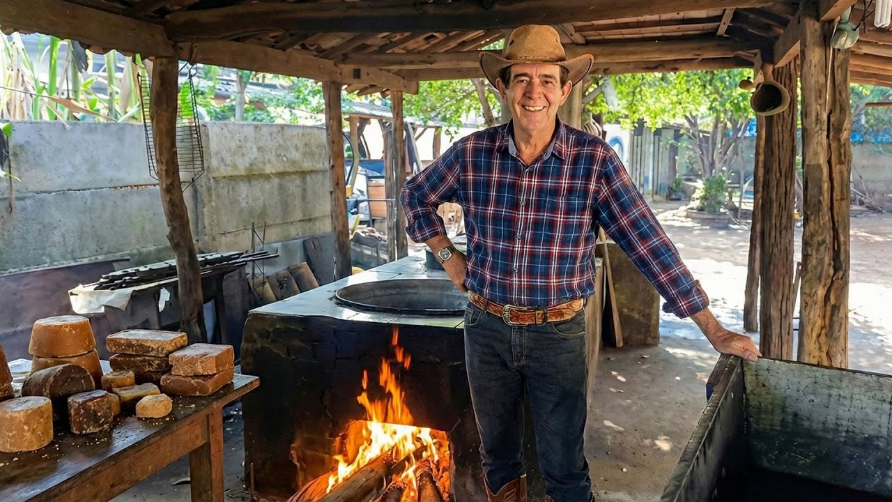 ELE PRODUZ RAPADURA ARTESANAL, MELADO E AÇUCAR MASCAVO