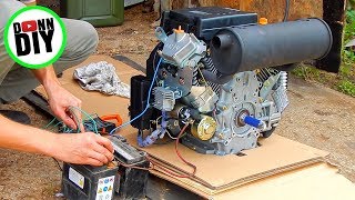 VTwin 20 HP Rotek Engine Startup  Tracked Amphibious Vehicle Build Ep. 1