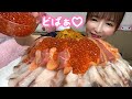 【大食い】豪華デカ盛り海鮮チョモランマ丼【もえあず】