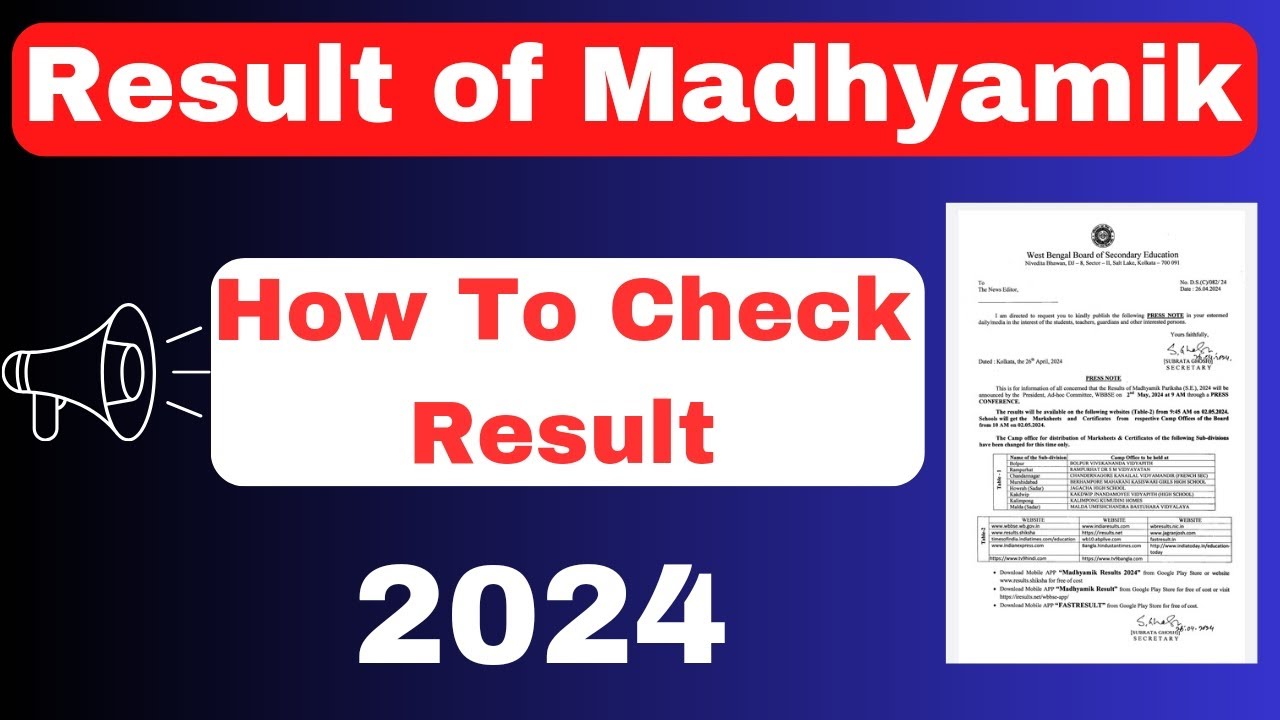 How to Check Madhyamik Result 2024 I Process to Check Madhyamik Result ...