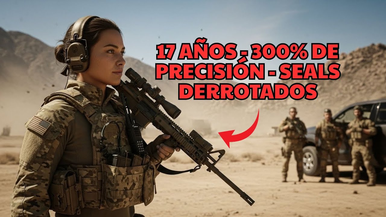 ¿Solo 17? SEALs se burlan; francotiradora adolescente triplica headshots en prueba del desierto.