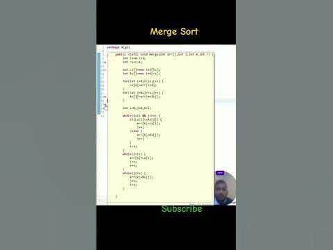 Merge sort Algorithm program using Java #coding #merge #sort #algorithm ...