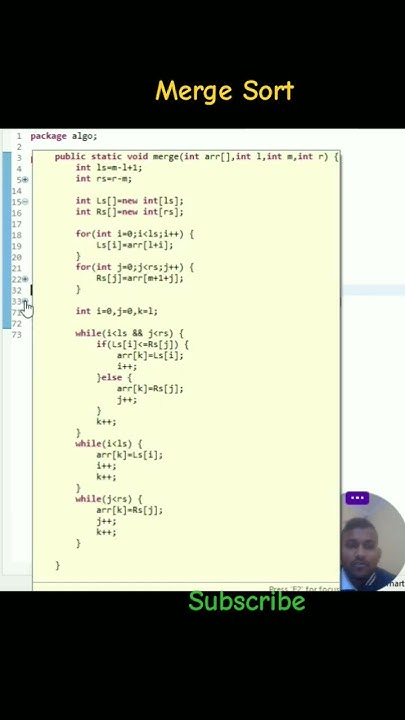Merge sort Algorithm program using Java #coding #merge #sort #algorithm ...