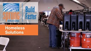 Sprung Homeless/ Unhoused Support: Vetran Temporary Bridge Structure