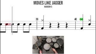 Moves Like Jagger  Maroon 5🥁 Medium Beginner Version
