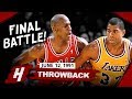 Magic Johnson vs Michael Jordan LEGENDARY Game 5 Duel Highlights (1991 NBA Finals) - FACE TO FACE!