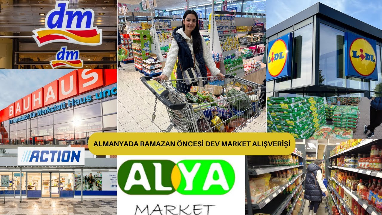 ALMANYADA DEV RAMAZAN ALIŞVERİŞİ 🍅RAMAZAN ÖNCESİ FİYATLARDA ARTIŞ😳 5 DÜKKAN GEZDİK🙃 TOPLAM TUTAR😱