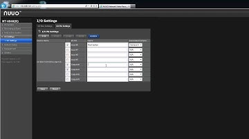 NUUO Titan NVR - I/O Devices: Server settings part