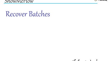Adagio Ledger - Recover Batches