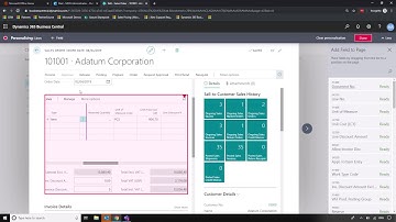 Business Central - Customisation - Working with Columns