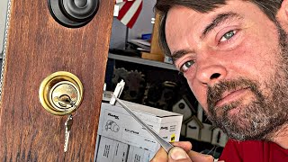 Schlage Deadbolt  Key turns all the way around  Capped Screws  How to Fix