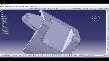 FRONT AXLE MOUNT -CATIA V5 R20 | Part design | Surfacing | Assembly  | KEY SHOT | Body in set